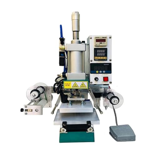 JOJIDE Transferpresse, 500w pneumatische Heißprägemaschine, Leder-Holz-Logo-Markenprägemaschine Heißprägewerkzeuge(WH-T03) von JOJIDE