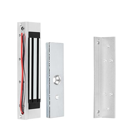 Magnetisches Türschloss 12V Elektromagnetische Schlösser 180KG/350lbs Elektrisches Magnetschloss ZL U-Halterung for elektronisches Türzugangskontrollsystem Wasserdicht(Lock with L Bracket) von JOJIDE