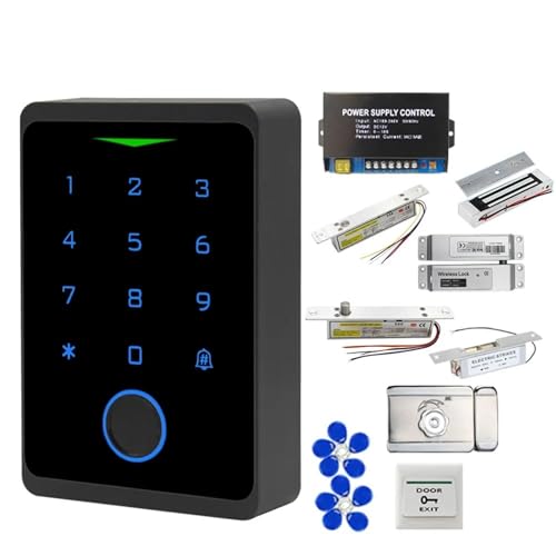 Magnetisches Türschloss Biometrische Fingerabdruck-Zugangskontrollsystem-Kits, intelligentes Türschloss-Kit, elektronischer Toröffner, elektromagnetisches Türset(Kit-F NC Bolt Lock) von JOJIDE