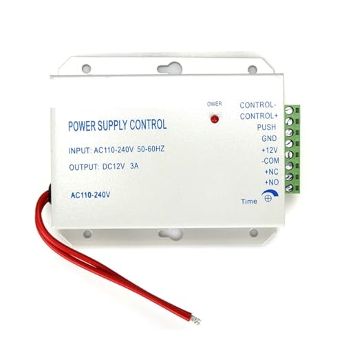 Magnetisches Türschloss DC 12V Tür Access Control System Schalter Netzteil 3A 5A for RFID Fingerprint Access Control Maschine Gerät(12V3A White Power) von JOJIDE