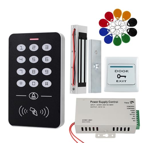 Magnetisches Türschloss Hände Tür Access Control System Kit RFID Tastatur Netzteil Elektrische 180 KG Magnetische Schloss Streik Türschlösser for hause(Kit9) von JOJIDE