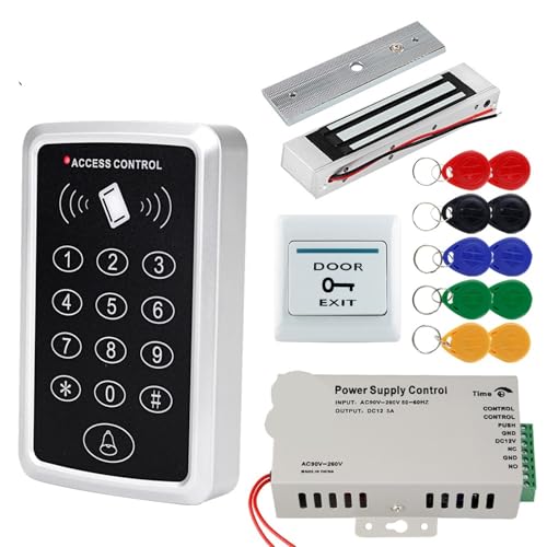 Magnetisches Türschloss Home Access Control System Kits Set RFID Tastatur 125 KHz Access Controller 1000 Benutzer 180 KG Elektrische Magnetische Schloss Strike Schlösser(Kit1 No Lock) von JOJIDE