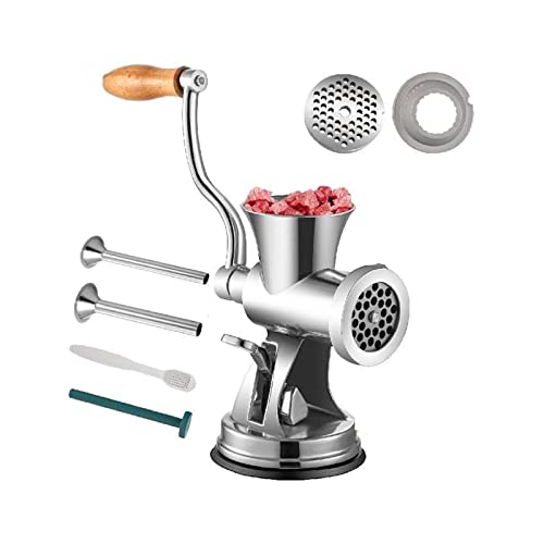 Manueller Mini-Fleischwolf Küchenmaschine Grinder Tragbarer Zerhacker Mixer Wurstfüller Edelstahl for Rindfleisch Fisch Zuhause von JOJIDE
