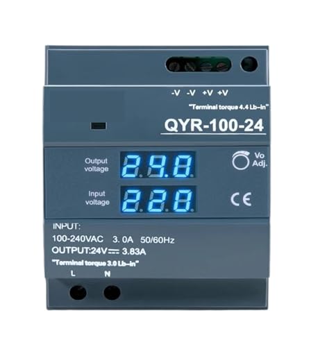 Netzteil Schaltnetzteil, QYR-60W 100W 120W DIN-Schiene Schaltnetzteil AC-DC 12V 24V mit Digitalanzei Industrie for LED-Lichtleiste,für LED Streifen, 3D Drucker,Radio(12V,60W) von JOJIDE