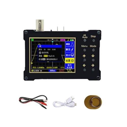 Oszilloskop, DSO154Pro 320 * 240 Auflösung 2,4-Zoll-TFT-Farbbildschirm Digitales Oszilloskop 40MSa/s Abtastrate Unterstützung Signalgenerator(1 Mhz (no battery)) von JOJIDE