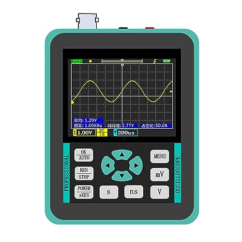 Oszilloskop, Tragbares Mini-Digitaloszilloskop mit 2,4-Zoll-TFT-Farb-LCD-Bildschirm, 120 m Bandbreite und 500 m Abtastrate for DIY-Elektroniktests von JOJIDE