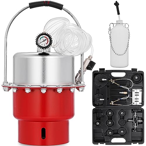 Pneumatischer Luftdruck-Bremsentlüftungssatz, Auto-Bremsflüssigkeits-Ölwechselwerkzeug mit 5-Liter-Tank for Entlüften des Brems- und Kupplungssystems(Yellow) von JOJIDE
