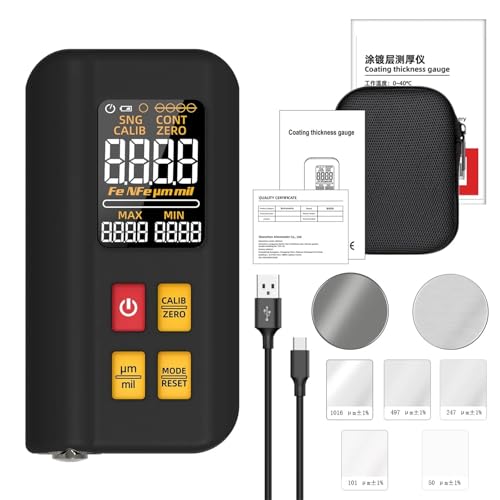 Schichtdickenmessgerät, Beschichtungsdickenmessgerät 0,1 μm – 1500 μm Metall/Farbe/Beschichtung LCD-Farbbildschirm Max/Min 400 mAh wiederaufladbar HALTEN for Auto Schichtdickenmessgerät, Beschichtungsdickenmessgerät 0,1 μm – 1500 μm Metall/Farbe/Beschichtung LCD-Farbbildschirm Max/Min 400 mAh wiederaufladbar HALTEN for Auto von JOJIDE