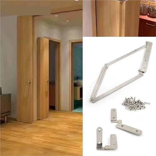Schiebetürbeschlag, 180-Grad-Falttürzubehör Haushaltstür Garderobentür Trennwandtür Hardware-Anschlusszubehör(40 mm left open) von JOJIDE