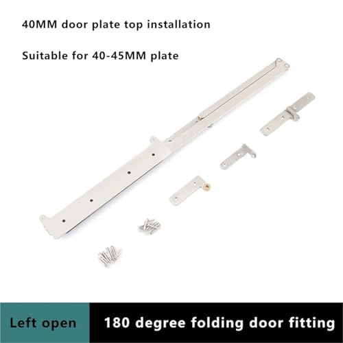 Schiebetürbeschlag, 304 Edelstahl 180 Grad Flache Offene Falttür Hardware Holztür Scharniere Multifunktionale Doppel Falttür Anschluss(40MM- Left) von JOJIDE