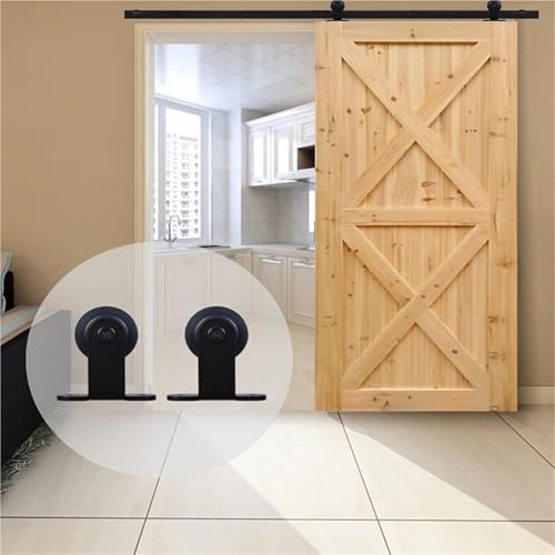 Schiebetürbeschlag, 4-8FT T-Style Schiebetür-Hardware-Schienensatz for Einzeltüren(7FT) von JOJIDE
