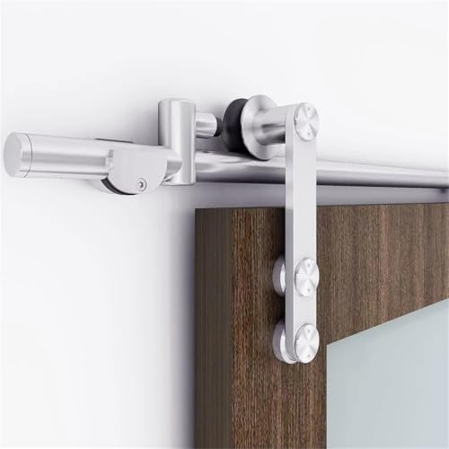 Schiebetürbeschlag, 5 FT Edelstahl-Schiebetür-Hardware-Schienensatz, Hochleistungs-, Rost- und Korrosionsschutz, gleiten sanft und leise von JOJIDE