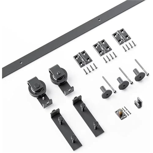 Schiebetürbeschlag, Faltschiebetür-Hardware-Schienensatz, robustes Schranktürsystem, glatte, leise Installation, Zubehör, Rost von JOJIDE