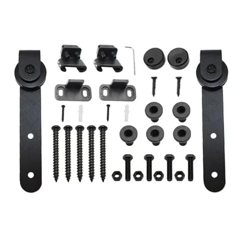 Schiebetürbeschlag, Mini-Rollenschienensatz for glatte, geräuschlose Schiebetüren for Scheunentore, Schrank-Hängeset mit Inbusschlüssel, Hardware-Zubehör von JOJIDE