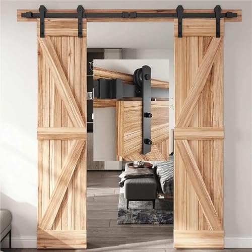 Schiebetürbeschlag, Schiebetürbeschläge aus schwarzem Kohlenstoffstahl, 6–16 Fuß Laufrolle for Doppeltüren (I-förmig)(16FT 4876mm) von JOJIDE