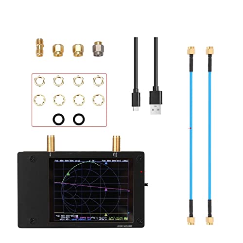 Spectrum Analyzer, V2 Vector Network Analyzer Digital Nano VNA Tester MF HF VHF UHF USB Logikantennenanalysator messen S -Parameter, Spannungswellenverhältnis(2.8 inch V2) von JOJIDE