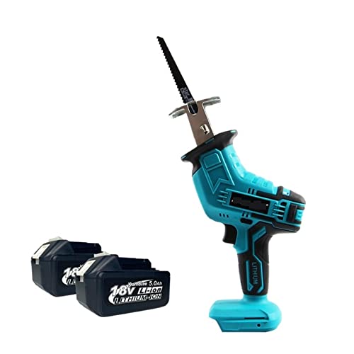 Tischsäge, 3600W 12000SPM bürstenlose kabellose elektrische Säbelsäge mit variabler Geschwindigkeit Metall-Holz-Schneidewerkzeug(Two Bat Brushed) von JOJIDE