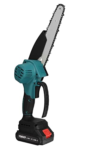 Tischsäge, 8-Zoll-bürstenlose elektrische Kettensäge Akku-Kettensäge Wiederaufladbare Holzbearbeitungs-Astsäge Gartengeräte for 18-V-Batterie(2x Battery) von JOJIDE