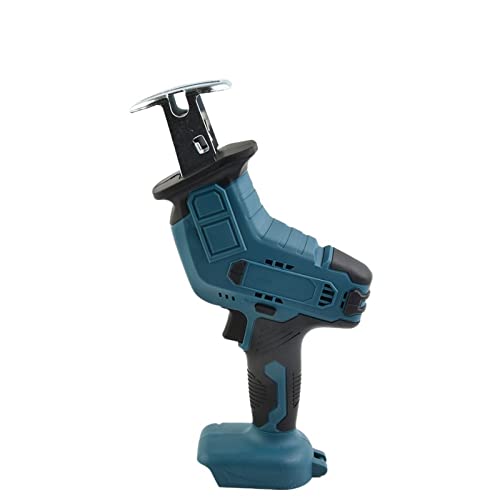 Tischsäge, Elektrische Säge, Akku-Säbelsäge for Holz, Metall, Kunststoff, Schneidemaschine, Motorsägen mit Sägeblättern for 18-V-Akku(Blue) von JOJIDE
