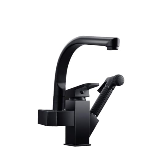 Wasserhahn Küche, Ausziehbarer Küchenspülen-Wasserhahn, multifunktionale Drucksprühdüse, Kalt- und Warmwasser-Mischhahn, Dual-Modus-Auslass(Electroplated) von JOJIDE