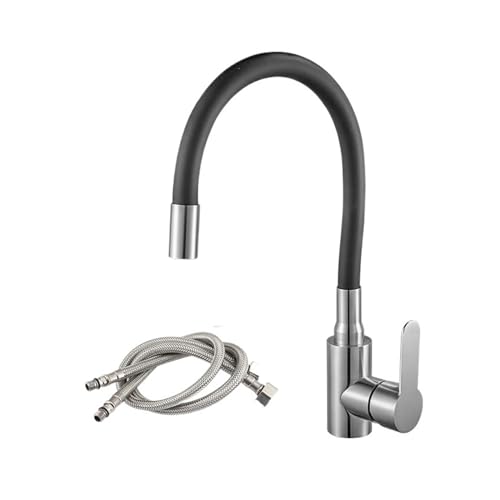 Wasserhahn Küche, Edelstahl-Küchenarmatur, Küchenspüle-Wasserhahn, heißes und kaltes Wasser, Waschbecken-Mischbatterie, bunter Schlauchhahn-Kran(A1114NF-T1) von JOJIDE