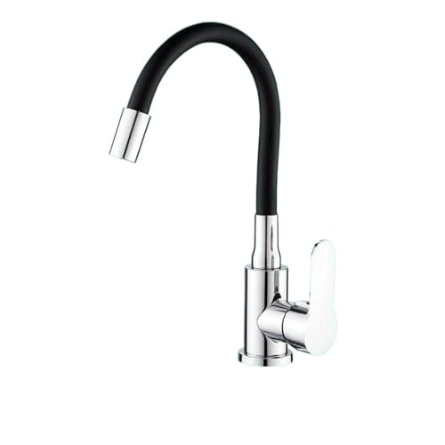 Wasserhahn Küche, Küchenarmatur, Edelstahl, flexibler Auslauf, Küchenspüle, Mischbatterie for heißes und kaltes Wasser, 360-Grad-Drehkran(B) von JOJIDE
