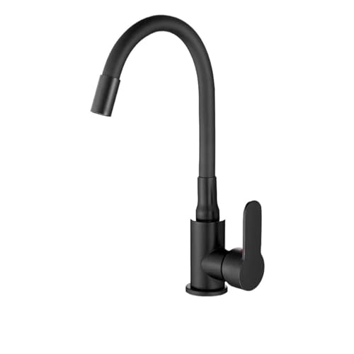 Wasserhahn Küche, Küchenarmatur, Edelstahl, flexibler Auslauf, Küchenspüle, Mischbatterie for heißes und kaltes Wasser, 360-Grad-Drehkran(D) von JOJIDE