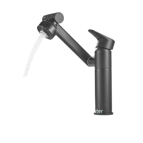 Wasserhahn Küche, Universeller drehbarer Wasserhahn, Waschbecken for Küche und Badezimmer, heißes und kaltes Haushaltswaschbecken, Waschhahn-Badezimmerarmaturen(Gris) von JOJIDE