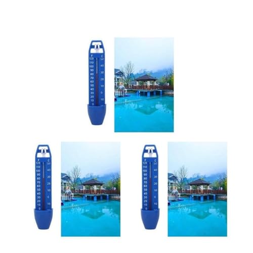 Wasserthermometer, 1/2/3PCS Schwimmendes Poolthermometer Wasserschwimmthermometer Einfach abzulesende Pooltemperatur Spa Whirlpool(3PCS) von JOJIDE
