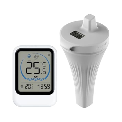 Wasserthermometer, 2Pcs Digitale Schwimmbad Thermometer Outdoor Schwimmende Schwimmen Teich Badezimmer Wasser Temperatur von JOJIDE