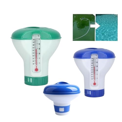 Wasserthermometer, 3Pcs Schwimmenden Spender mit Thermometer Spender Pool Wartung Floater for Pool von JOJIDE