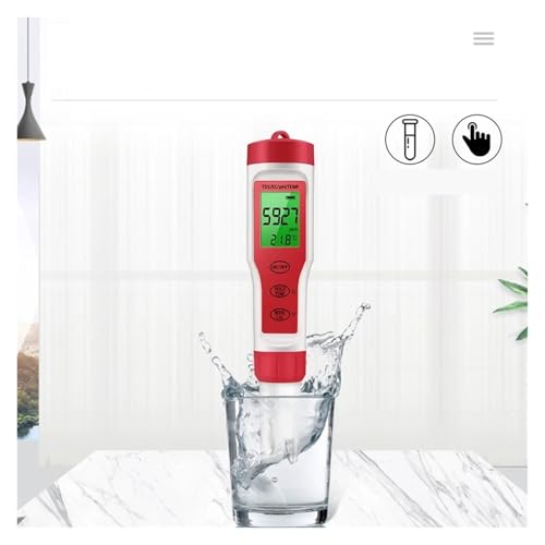 Wasserthermometer, 4 in 1 Temperaturmessgerät Digitaler Wasserqualitätsmonitor Tester for Pools Trinkwasser Aquarien Wasserthermometer, 4 in 1 Temperaturmessgerät Digitaler Wasserqualitätsmonitor Tester for Pools Trinkwasser Aquarien von JOJIDE