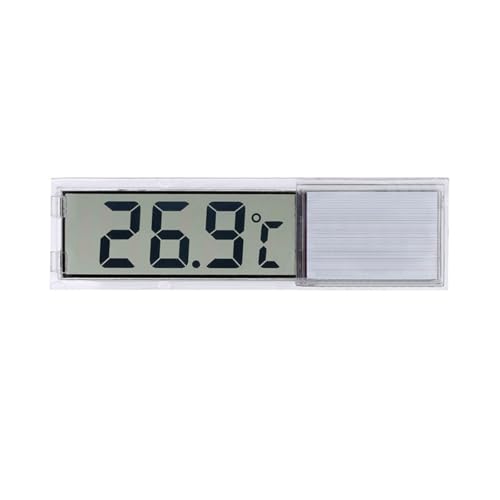 Wasserthermometer, Aquarium Thermometer Digital LCD Elektronische Fisch Tank Digitale Temperatur Gauge Aufkleber Garnelen(Silver) von JOJIDE