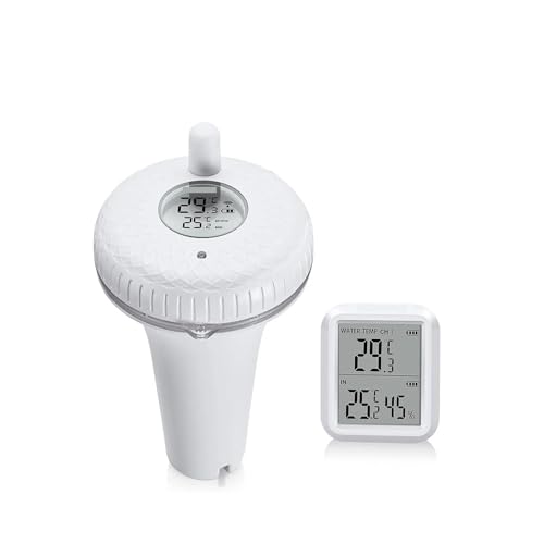 Wasserthermometer, Drahtloses Poolthermometer-Set, schwimmendes Poolthermometer mit Innentemperatur-Feuchtigkeitsmonitor Wasserthermometer, Drahtloses Poolthermometer-Set, schwimmendes Poolthermometer mit Innentemperatur-Feuchtigkeitsmonitor von JOJIDE