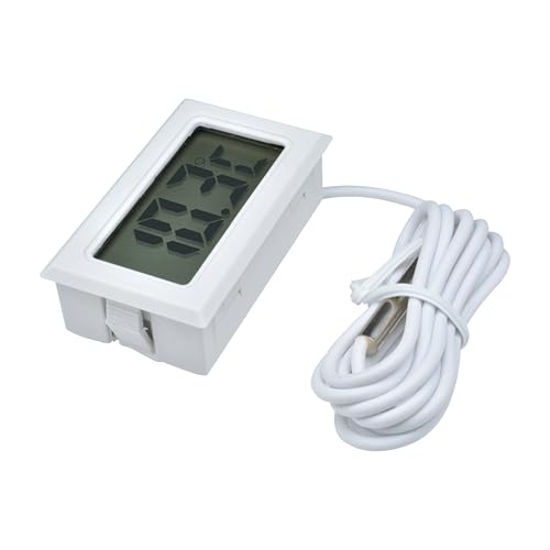 Wasserthermometer, LCD Digital Thermometer Aquarium Wasserbad Temperatur Tester Detektor Monitor Temperatur Sensor(WHITE) von JOJIDE