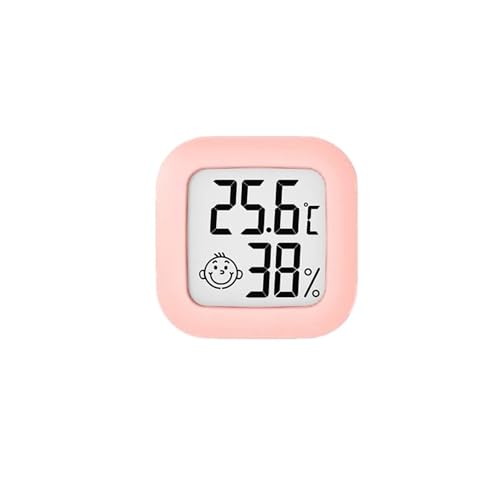 Wasserthermometer, LCD Digital Thermometer Hygrometer Innen Elektronische Temperatur Hygrometer Sensor Meter(A-Pink) von JOJIDE
