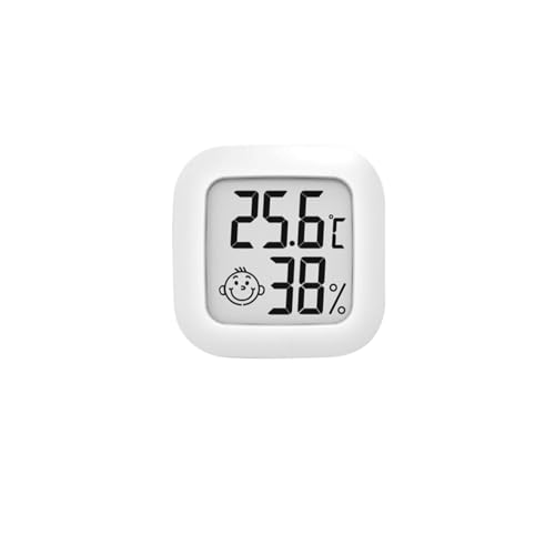 Wasserthermometer, LCD Digital Thermometer Hygrometer Innen Elektronische Temperatur Hygrometer Sensor Meter(A-White) von JOJIDE