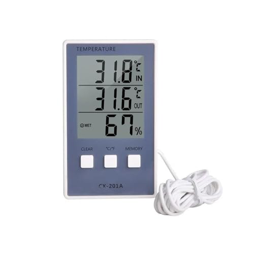 Wasserthermometer, LCD Digital Thermometer Hygrometer Temperatur Meter Sensor Feuchtigkeit Meter Gauge Instrumente Wasserthermometer, LCD Digital Thermometer Hygrometer Temperatur Meter Sensor Feuchtigkeit Meter Gauge Instrumente von JOJIDE
