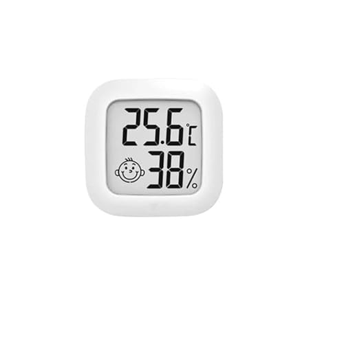 Wasserthermometer, LCD Elektronisches digitales Temperatur-Feuchtigkeitsmessgerät Thermometer Hygrometer Wetterstation Uhr von JOJIDE