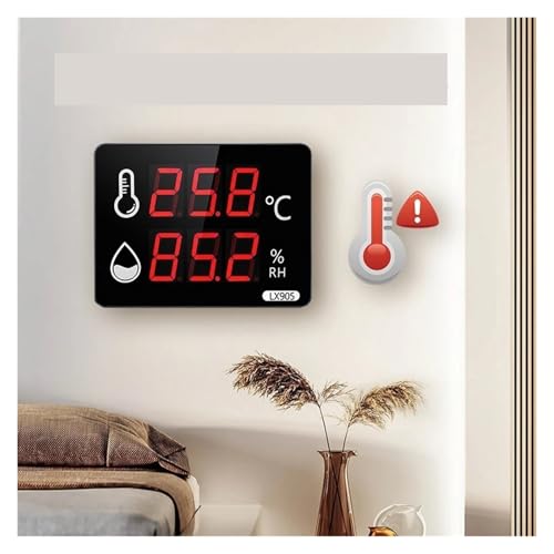 Wasserthermometer, Wandmontiertes digitales LED-Thermometer-Hygrometer mit Feuchtigkeitssensor for den Außenbereich Wasserthermometer, Wandmontiertes digitales LED-Thermometer-Hygrometer mit Feuchtigkeitssensor for den Außenbereich von JOJIDE