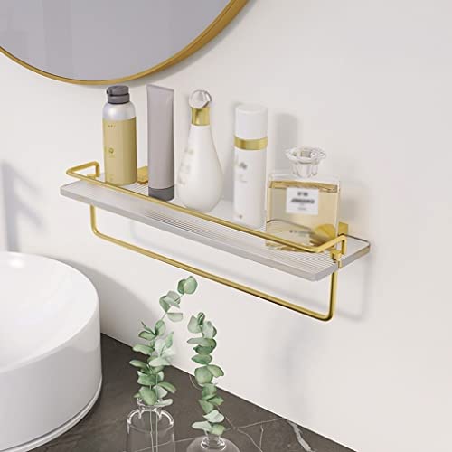 JOJMIDO Badezimmerregal Duschregal Frontwand Acryl Aufbewahrung Hautkosmetik Regal Handtuchregal Raum Aluminium Küchenregale Halter von JOJMIDO