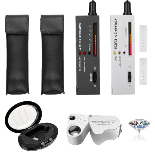 2 Stück professioneller Moissan Diamant-Prüfstift, hoher Genauigkeits-Schmuck-Diamant-Prüf-Diamant-Detektor mit 30X 60X Mini LED faltbarer Vergrößerung 2 Stück professioneller Moissan Diamant-Prüfstift, hoher Genauigkeits-Schmuck-Diamant-Prüf-Diamant-Detektor mit 30X 60X Mini LED faltbarer Vergrößerung von JOJOCY