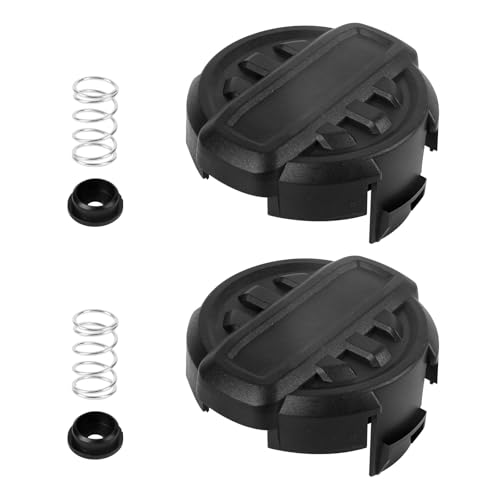 JOJOCY DWO1DT995 Unkrautschneiderkopf und Abdeckung, Feder und Federabstandshalter, Ersatz für Dewalt DCST922P1 DCST922B DCST925 DCST972X1 (2 Abdeckung, 2 Federabstandshalter) von JOJOCY