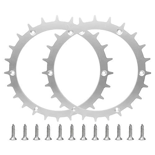 JOJOCY Edelstahl Spikes für Bosch Indego XS300 M700 S500 Mähroboter, 170mm Mähroboter Rad Spikes mit 12pcs Schrauben, Traktionsverbesserung für Bosch von JOJOCY