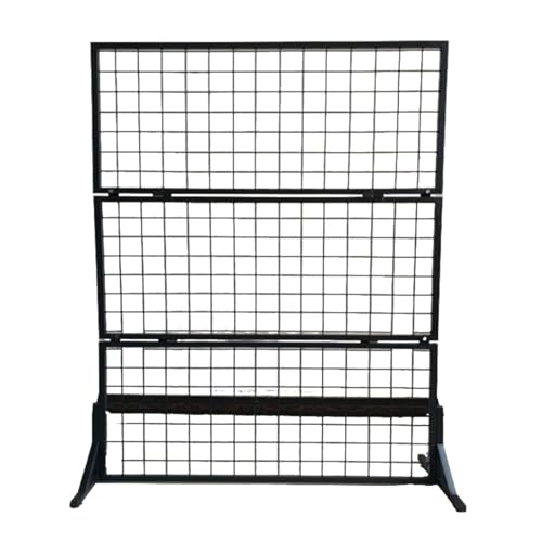 JOJTETTY Grid Wall Panel Display Ständer, Rack-Raster-Netzwandplatte mit Basis- und Zaubererrädern, Klapprasteranzeige-Rack-Doppelseite Display-Ständer für einfache Transport- und Platzeinsparung JOJTETTY Grid Wall Panel Display Ständer, Rack-Raster-Netzwandplatte mit Basis- und Zaubererrädern, Klapprasteranzeige-Rack-Doppelseite Display-Ständer für einfache Transport- und Platzeinsparung von JOJTETTY