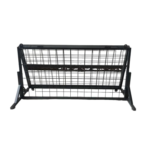 JOJTETTY Raster Wandregal mit Rädern Displayständer mit Gridwall -Panels Rack Metall Grids Stehende Rack für Einzelhandelskunstmesse Schwarz 180highand80wide von JOJTETTY