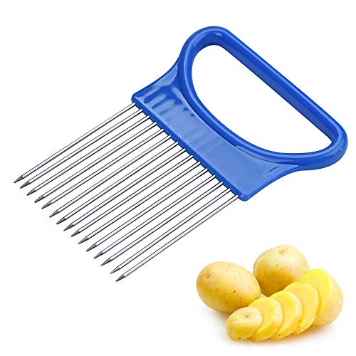 JOJYO Zwiebelschneider,Gemuseschneider Maschine Shrendders & Slicer, Tomate, Zwiebel Zitrone Gemüse Slicer Schnitthilfe Halterführung Slicing Cutter Sicher Gabel von JOJYO