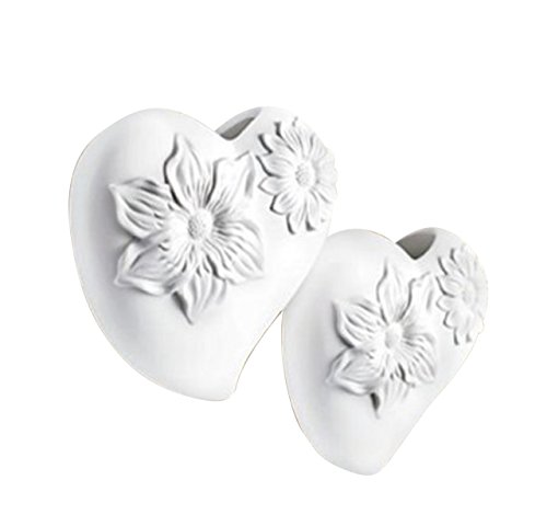 Luftbefeuchter Blütenherzen 300ml - 2er Set, Hochwertiger Keramik, inkl. Haken, Creme-weiß, Raumbefeuchter, Raumerfrischer, Diffusor, Wasserverdunster Verdunster Luftbefeuchter Blütenherzen 300ml - 2er Set, Hochwertiger Keramik, inkl. Haken, Creme-weiß, Raumbefeuchter, Raumerfrischer, Diffusor, Wasserverdunster Verdunster von JOKA International