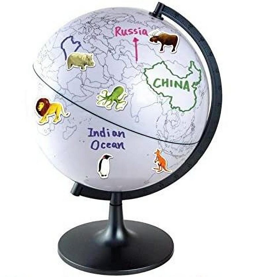 JOKA international Globus Lern-Globus Color My World" mit Stickern und abwaschbaren Stiften" von JOKA international