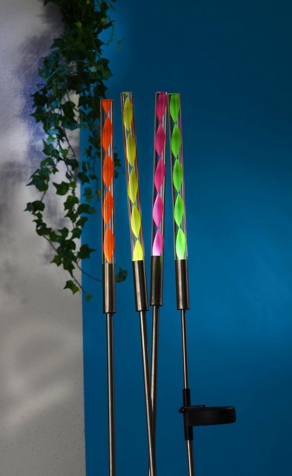 Luna24 simply great ideas... LED Dekoobjekt Solar Stableuchte, Solarleuchte, Solarlampe "Spirale", 4tlg., LED fest integriert, Edelstahl Luna24 simply great ideas... LED Dekoobjekt Solar Stableuchte, Solarleuchte, Solarlampe "Spirale", 4tlg., LED fest integriert, Edelstahl von Luna24 simply great ideas...